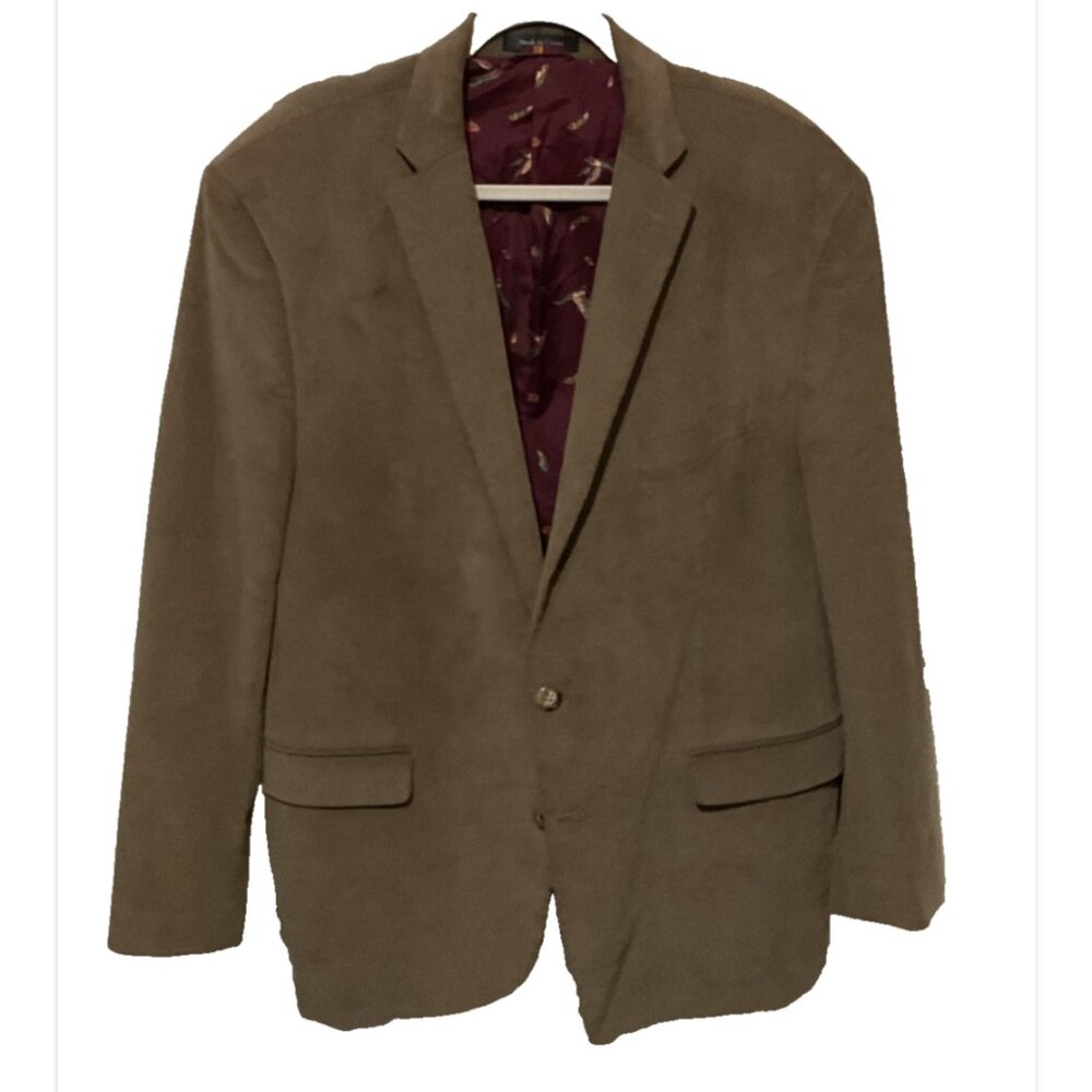 Lauren Ralph Lauren Brown Corduroy Blazer 52R Duck Mallard Bird Lining Preppy